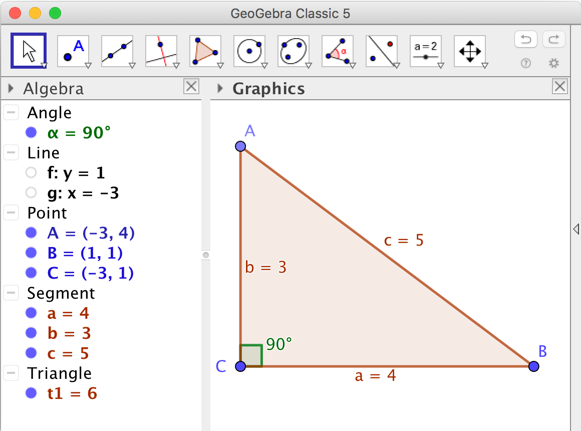 Right Angle Triangle – GeoGebra