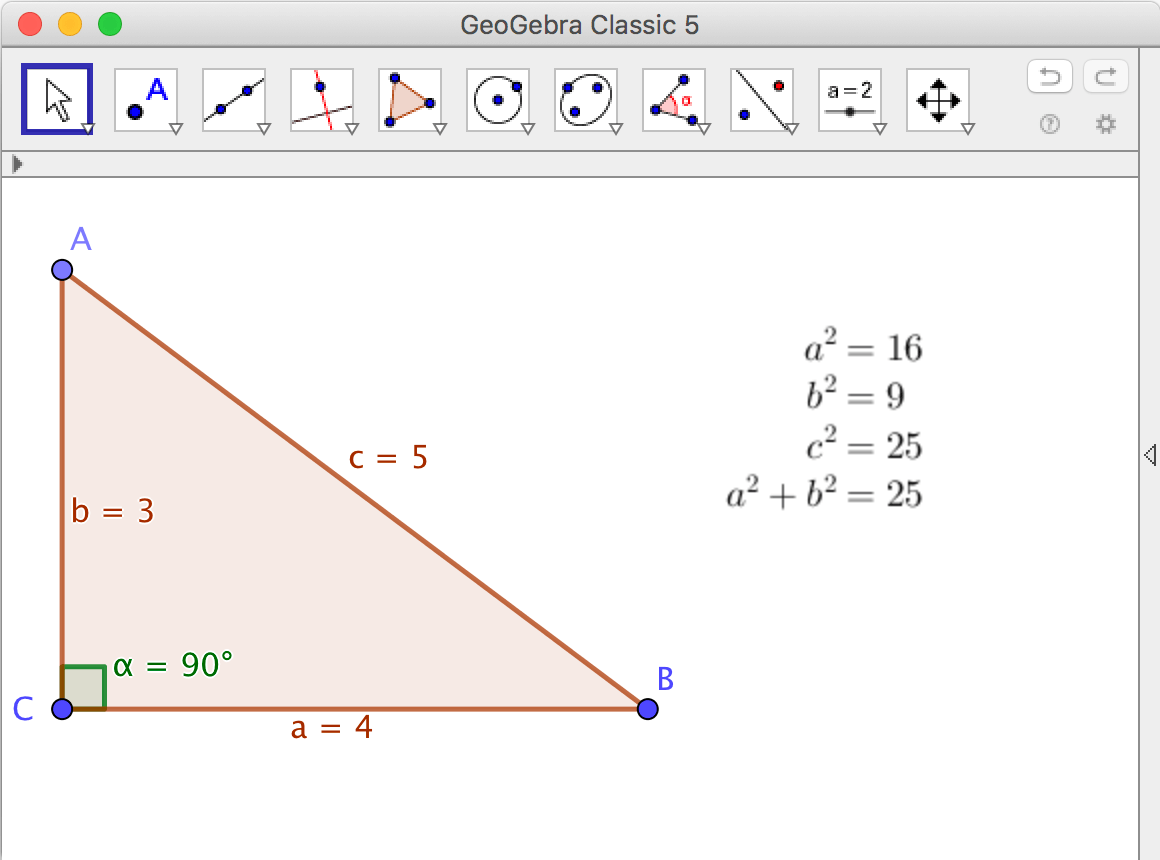 Right Angle Triangle – GeoGebra